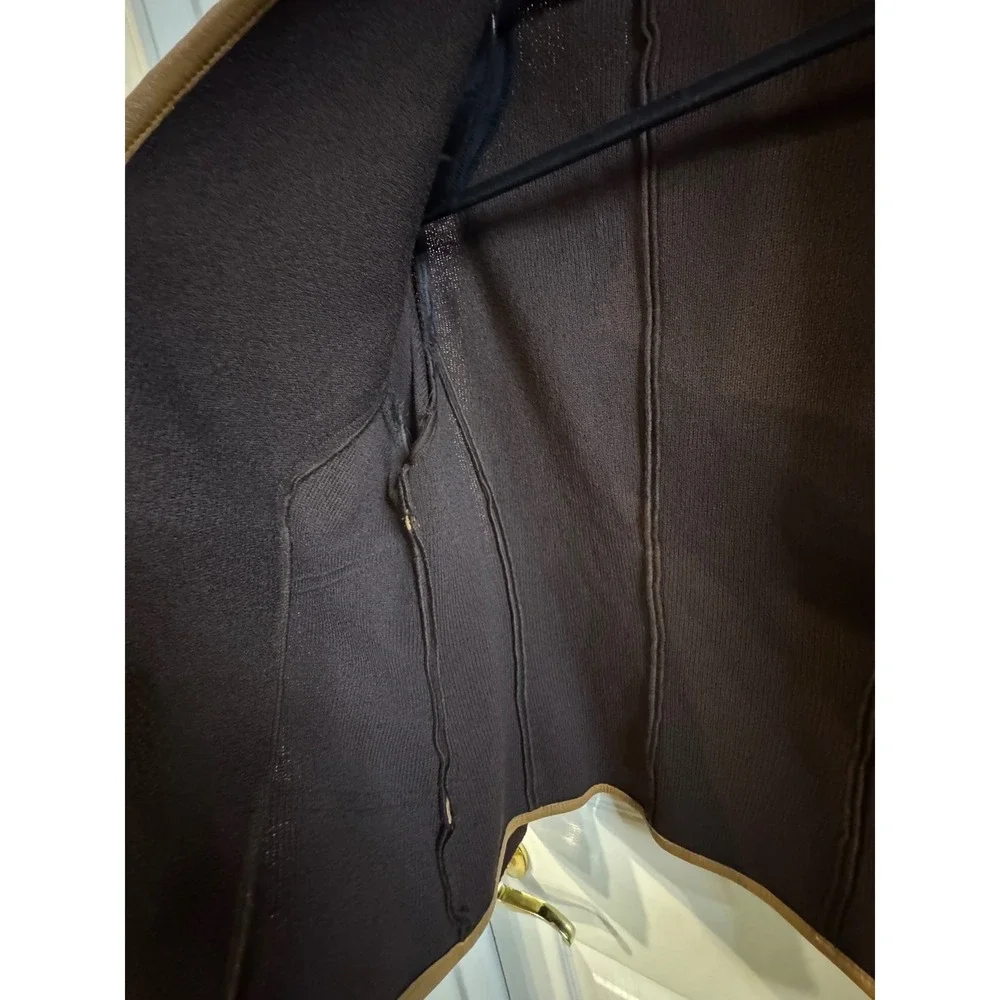 St. John Collection Brown Blazer with Tan Trim